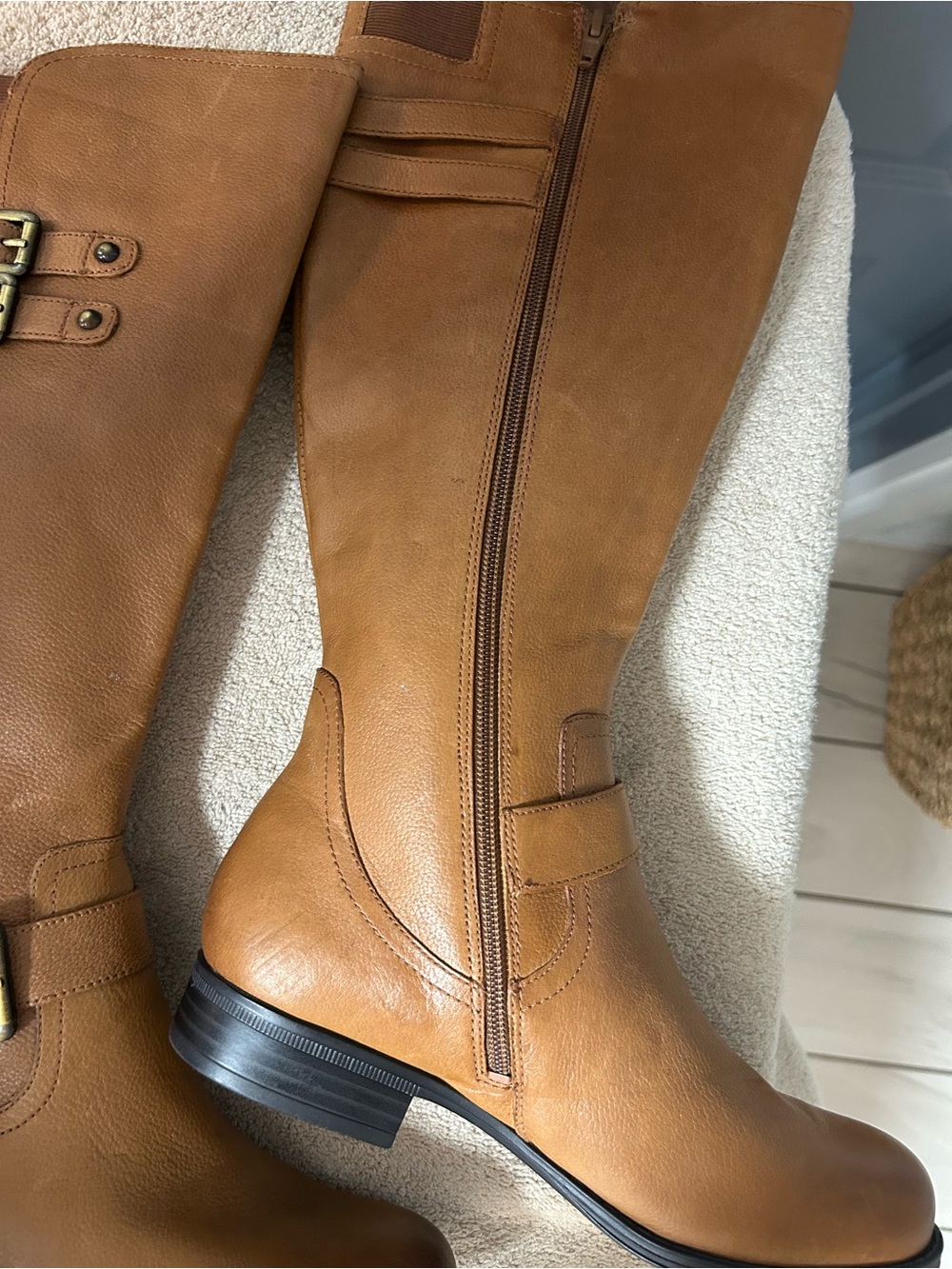 NATURALIZER JESSIE side zip leather knee high boots. New?? Size 8 - Picture 5 of 13